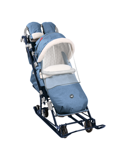 Санки-коляска NIKA «Ника Детям 7-8K» синий джинс