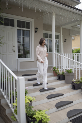 рубашка "Летучая мышь" бежевая