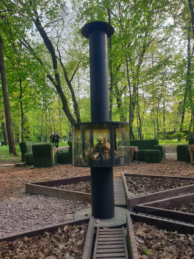 Уличный камин модель VV