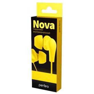 4630033949241	 Наушники Perfeo Nova, внутриканальные (yellow)