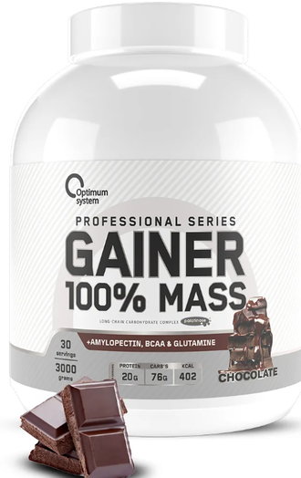 100% Mass Gainer (3 кг.) Optimum system. Шоколад