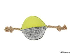 PerseiLine Шар с веревкой с заплаткой - игрушка мягкая с пищалкой, 19 см. Артикул: ИМ-2