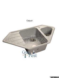 Керамическая мойка Granfest Гранфест CORNER GF-C950E 2 секционная мойка с отверстием под смеситель