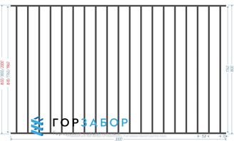 Заказать секцию сварного забора SZ15-03 на дачу