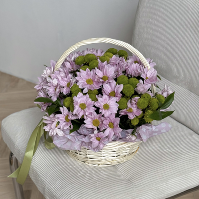Корзина из хризантем Для бабушки