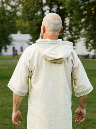 Рубаха банщика из крапивы "Дубы"