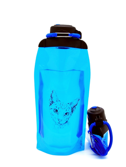 Складная бутылка для воды арт. B086BLS-1302 с рисунком