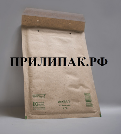 Пакет с воздушной подушкой G/17 из переработанной травяной бумаги (250х350мм+50мм клапан)