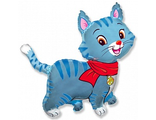 Шар (32&#039;&#039;/81 см) Фигура, Любимый котенок, Синий, 1 шт.