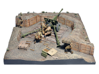 Сборная модель: (Miniart 36058)  Набор для диорамы "Расчет с пушкой ЗИС-3"