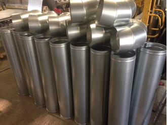 Кожух защитный оцинкованный • отвод 90 градусов