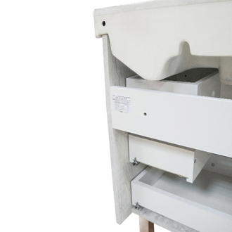 Тумба-умывальник "Никосия-60Н" дуб белый с раковиной Fest 60 F01