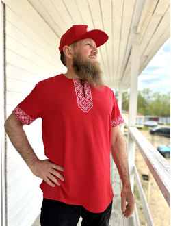 Рубаха с коротким рукавом «Лестница в небо»