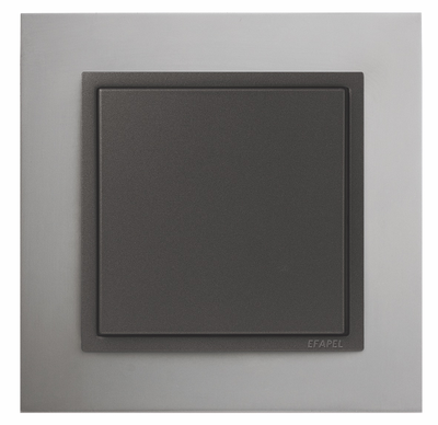 Рамка Logus 90 металл 1 пост, алюминий/серый - Efapel 90910 TUS