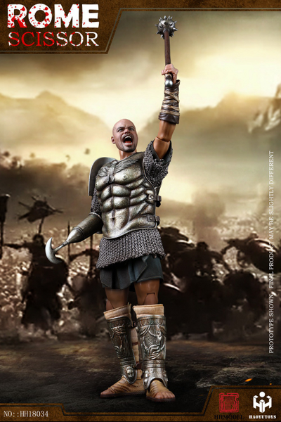 Римский гладиатор скисор (арбелас) в серебряной броне - Коллекционная ФИГУРКА 1/6 Imperial Army Hunting Ground Fighter SCISSOR Silver Edition (HH18034) - HHMODEL & HAOYUTOYS