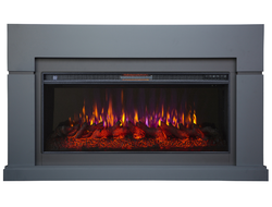 Линейный электрокамин Гранд графит с очагом FreeSpace 40 LED FX QZ