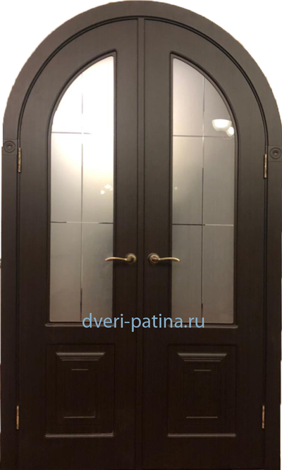 Арочная распашная дверь Grand 5  со стеклом