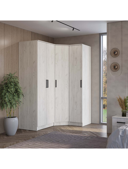 Шкаф угловой  Фиеста дуб крафт белый