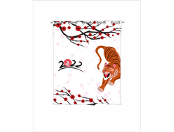 Штора для ванной год Тигра №2