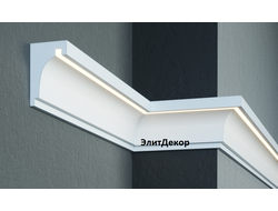 Фасадный карниз для подсветки из пенополистирола Leptonika KC301LED с эластичным покрытием DarMix