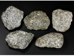 Кварц-слюдяной сланец в ассортименте, Россия, Северный Кавказ, КЧР, река Малый Блыб (40-50 мм, 30-40 г) №29784