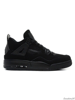 Nike Air Jordan 1 Retro all Black (с мехом) Мужские (40-45)