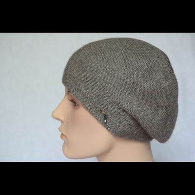 Ореховый берет из альпака и шелка Vizio Италия 7000 фото