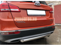 Защита заднего бампера d60 для Chery Tiggo 5 2016-