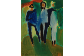 «Друзья», 1978-1980 гг., бумага, акварель, гуашь, 49,5х37