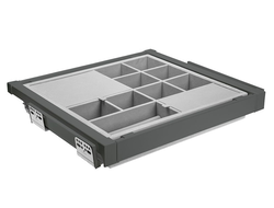 Корзина с органайзером графит, с доводчиком полного выдвижения WG-PRZEG...-60 GTV *