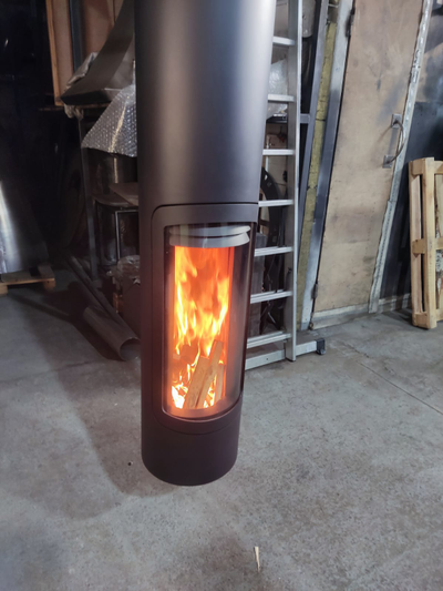 Современный парящий камин TERA с одним стеклом