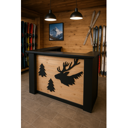 (РЕС-47) Стойка ресепшен "Олень в лесу"