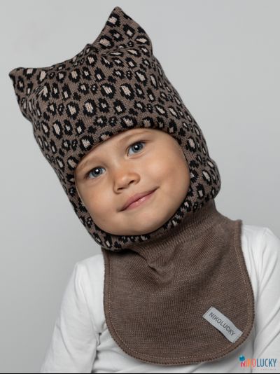 Шапка-шлем 24101-01 с утеплителем, х/б подклад, капучино 48-50