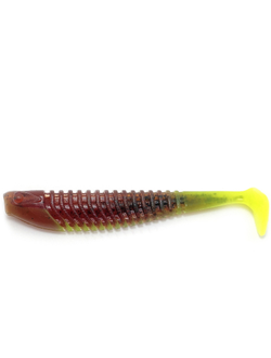 Приманка силиконовая Boroda Baits Shemaya 110 239-Motor Oil/Lemon