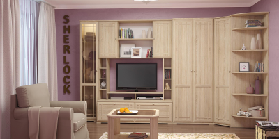 Композиция гостиной SHERLOCK (ШЕРЛОК) Дуб Сонома