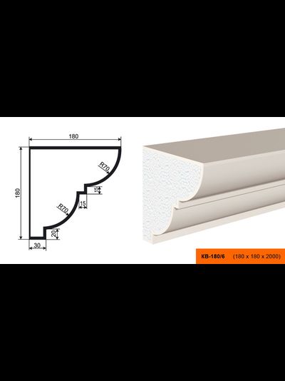 Фасадный карниз из пенополистирола с покрытием LEPNINAPLAST (Лепнинапласт) КВ-180/6