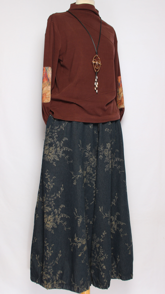 Джемпер вареный хлопок "Строчки заплатки" винный, шоколад до р.50