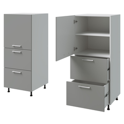 ЛЕ280 Шкаф кухонный Аляска П-142 (600). Размер: 600*1430*566.