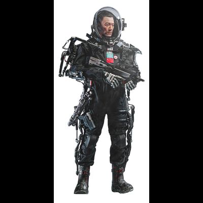 Боец в экзоскелете (капитан Ван Лэй, &quot;Блуждающая Земля&quot;) - Коллекционная ФИГУРКА 1/6 scale CN171-11 rescue unit captain Wang Lei (DMS034) - DAMTOYS