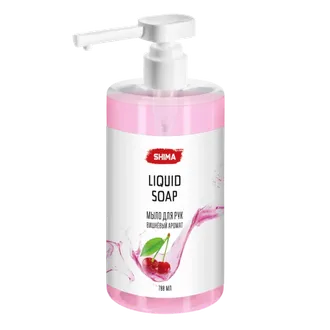 SHIMA LIQUID SOAP 700 ml. Жидкое мыло для рук с запахом вишни (с дозатором)