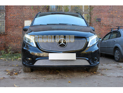 Защита радиатора Mercedes-Benz Vito III (W447) 2014- chrome низ PREMIUM