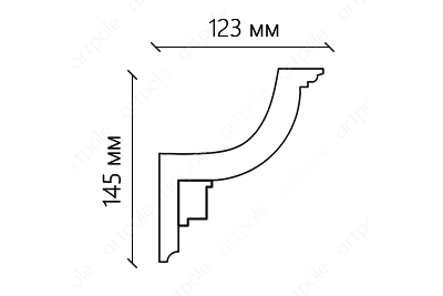 Карниз орнаментальный SK147N (наборный)