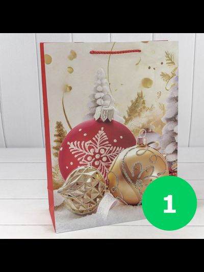 Пакет подарочный &quot;Новогодний&quot; (микс 11), 30*41,5*12см