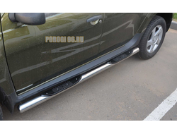 Пороги труба с проступью d76 для Renault Duster (2011-2015)