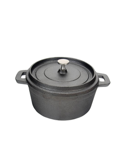 Кастрюля для подачи 14 см с крышкой, чугун