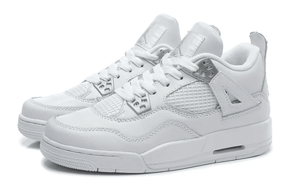 Nike Air Jordan 4 Pure Money (Полностью белые) сбоку