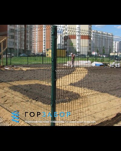 Спортивное ограждение из 3D панелей высота 3м