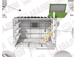 ПОГРЕБ  ПЛАСТИКОВЫЙ (из пищевого          полипропилена)