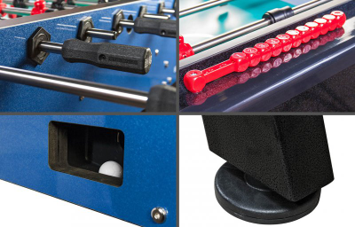 Настольный футбол (кикер) «Milan» (144 х 75,5, х 89 см, сине-черный)