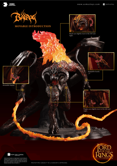 Балрог ("Властелин Колец") - Коллекционная ФИГУРКА 1/8 scale Lord of the Rings Balrog (LOTR8BLG) - Asmus Toys